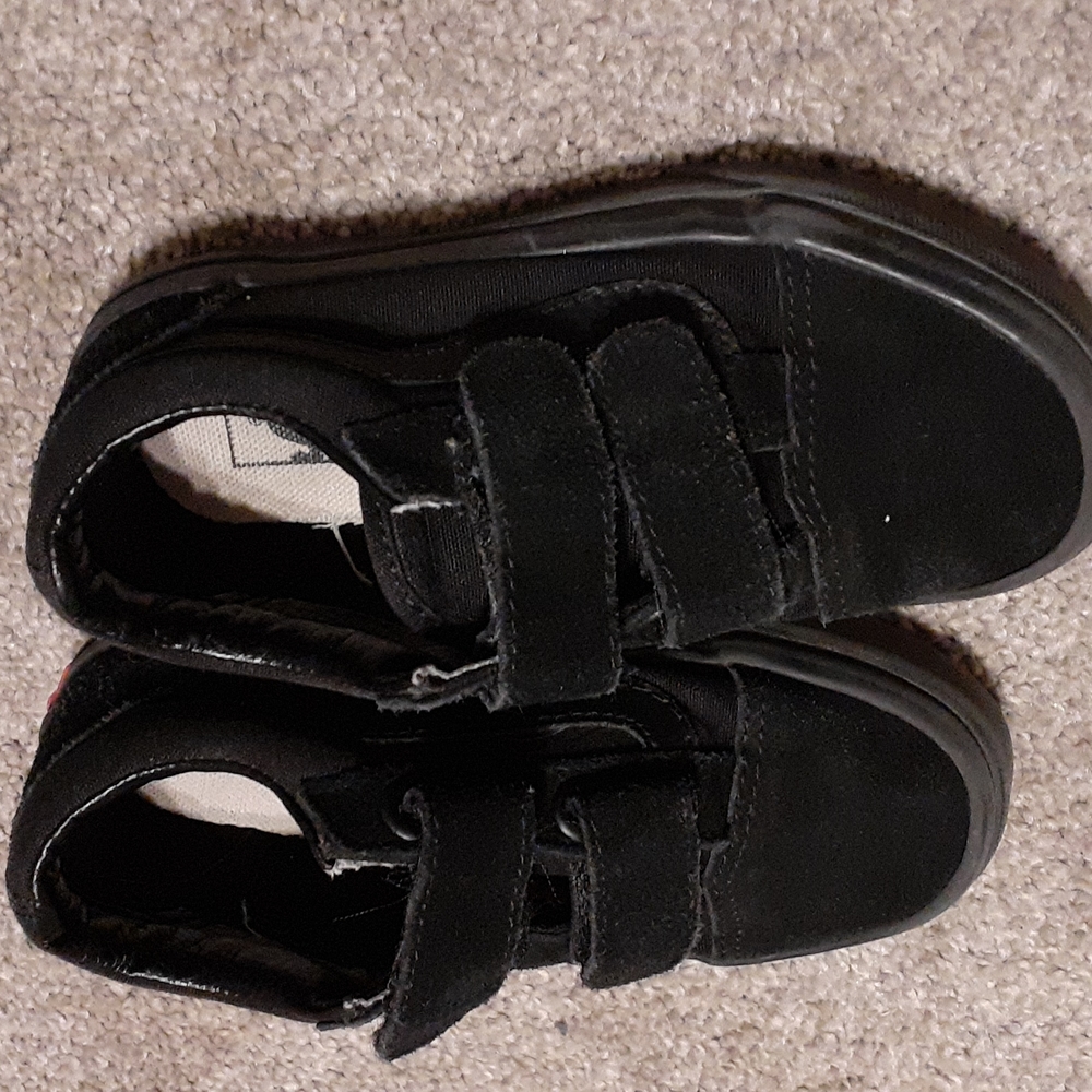 Black velcro Vans toddler size 11